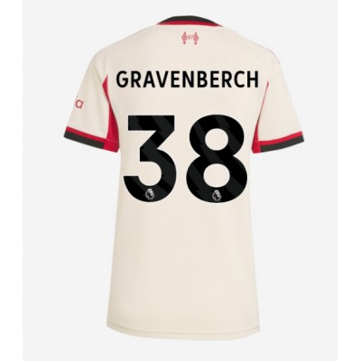 Ženski Nogometni dresi Liverpool Ryan Gravenberch #38 Gostujoči 2025-26 Kratek Rokav Ženski Nogometni dresi Liverpool Ryan Gravenberch #38 Gostujoči 2025-26 Kratek Rokav